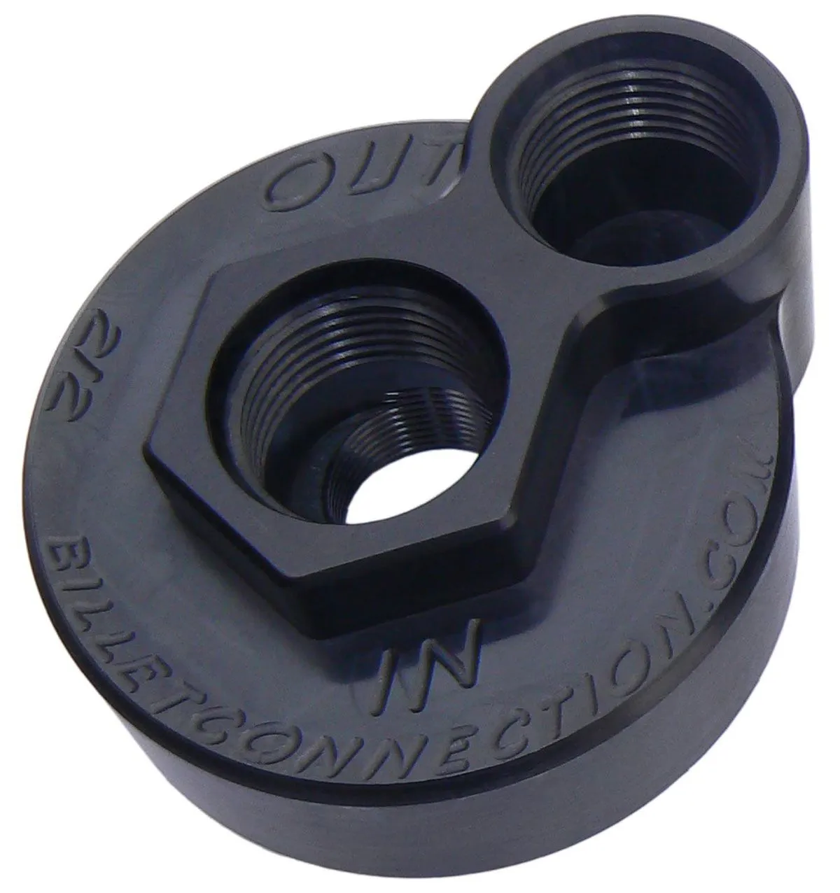 -12AN Billet Oil Block Adapter Kit - Black Anodised CV212-B