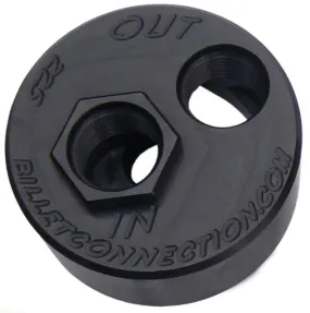 -12AN Billet Oil Block Adapter Kit - Black Anodised CV225-B