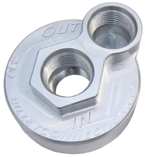 -12AN Billet Oil Block Adapter Kit - Clear Anodised CV232