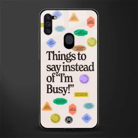 10 Things To Say Phone Case for samsung A11 | Glass Case