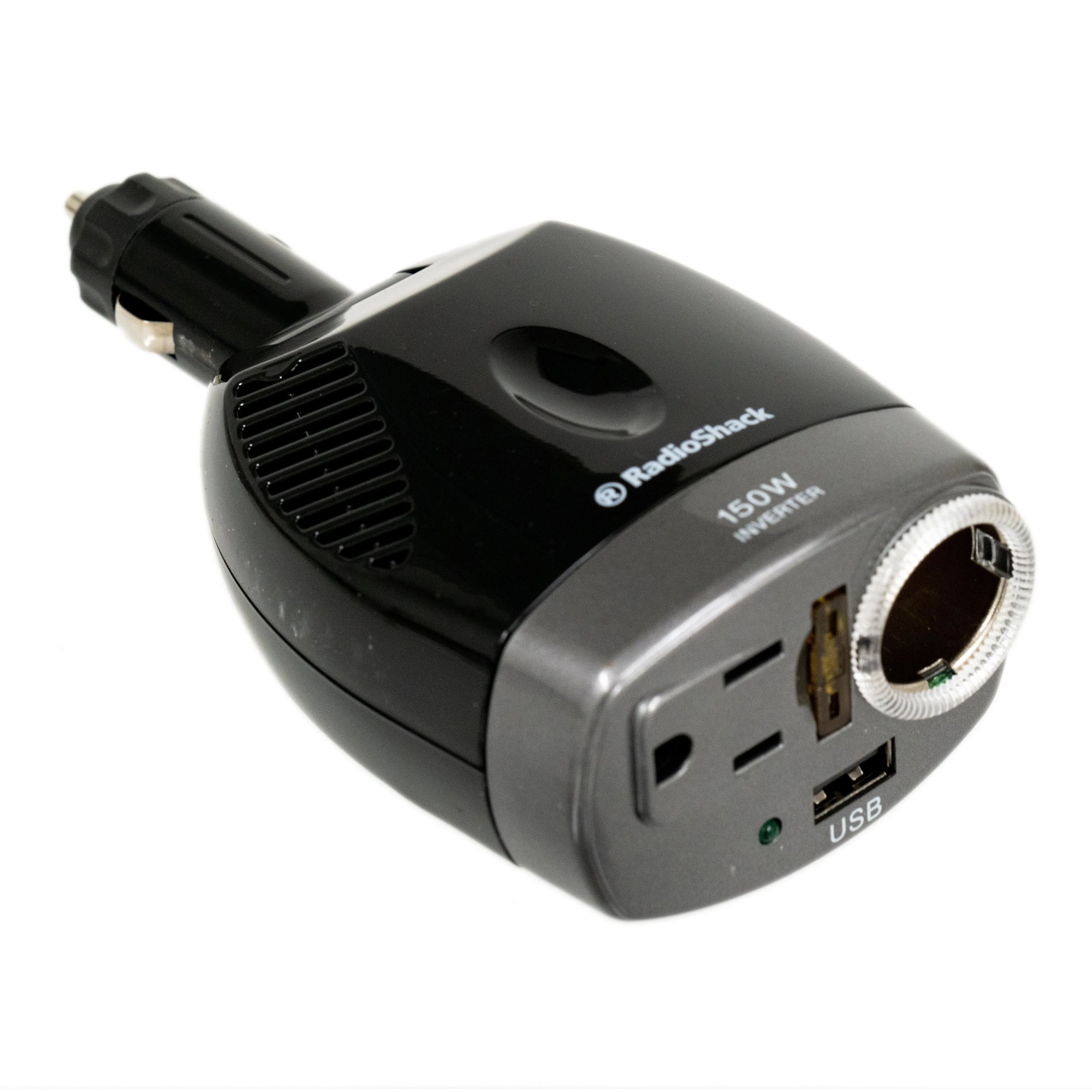 150 Watt Power Inverter with Grounded Outlet, USB, and 12VDC