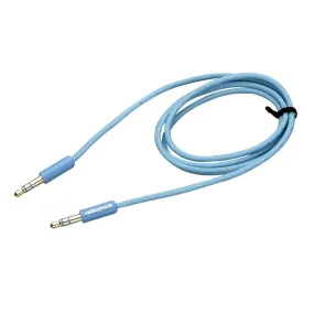 3’ 1/8” (3.5mm) Stereo Audio Patch Cable, Braided - Blue