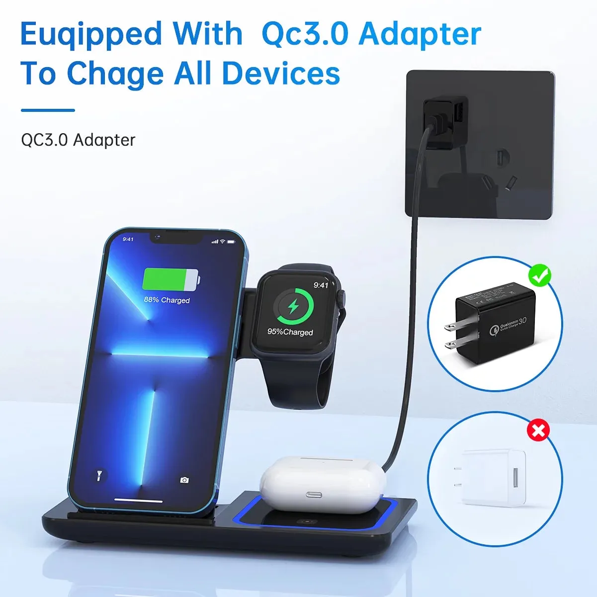 3-in-1 Wireless Charger