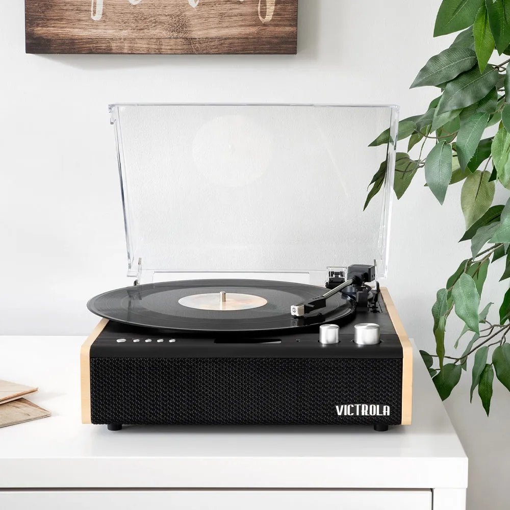 3-Speed Bluetooth Turntable & Record Storage Set - Victrola