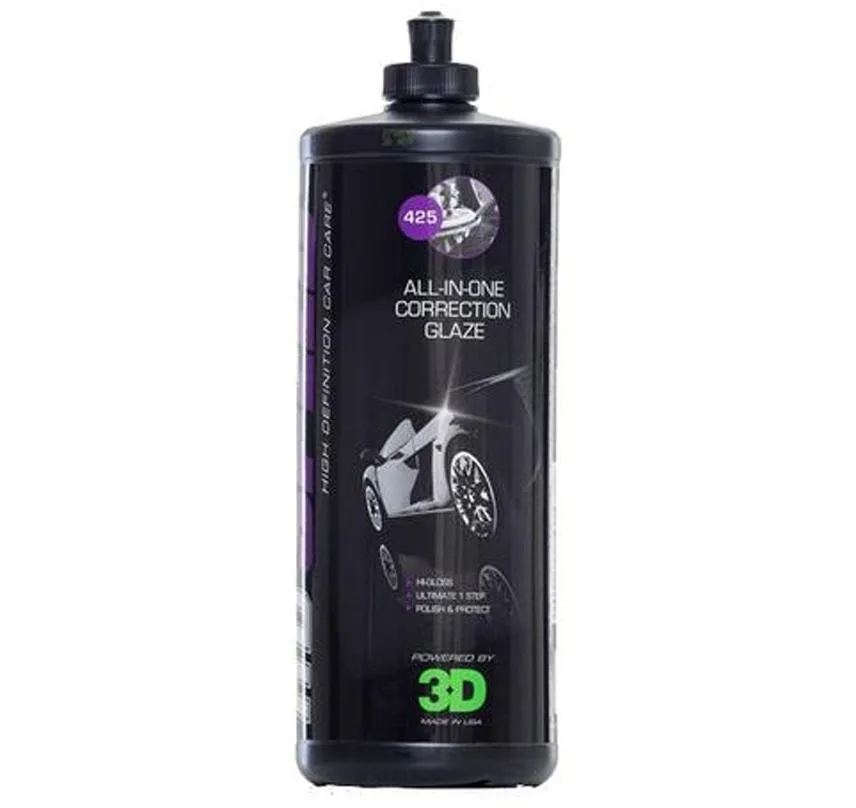 3D 425 Speed 946ml All-In-One Car Polish & Protect Automotive Hi-Gloss Glaze