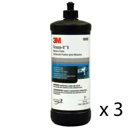 3M Finesse-It II Machine Polish 05928 946ml Cutting Compound Swirl Remover x 3