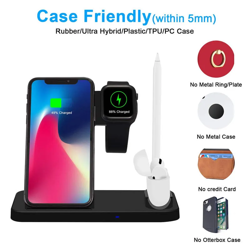 4-In-1 Foldable 15W Wireless Charging Station Ab-S856