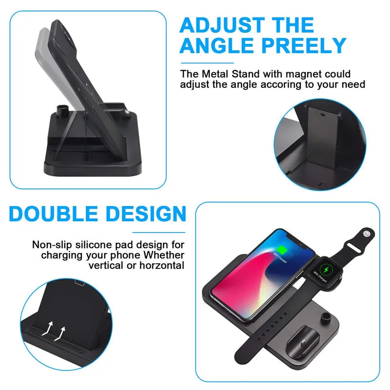 4-In-1 Foldable 15W Wireless Charging Station Ab-S856