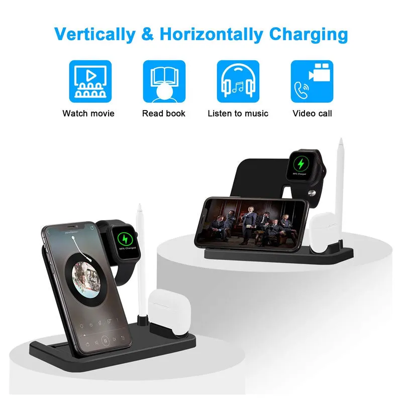 4-In-1 Foldable 15W Wireless Charging Station Ab-S856