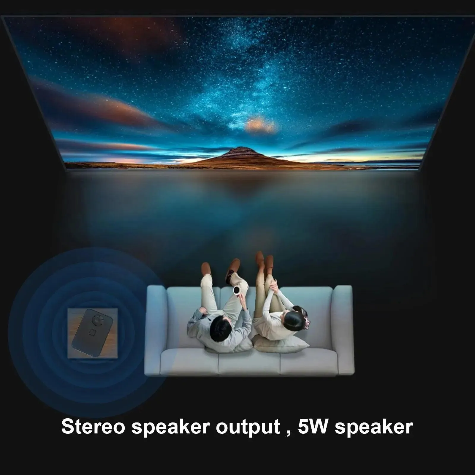 4K Android WiFi Projector: Wireless Streaming, Portable Design