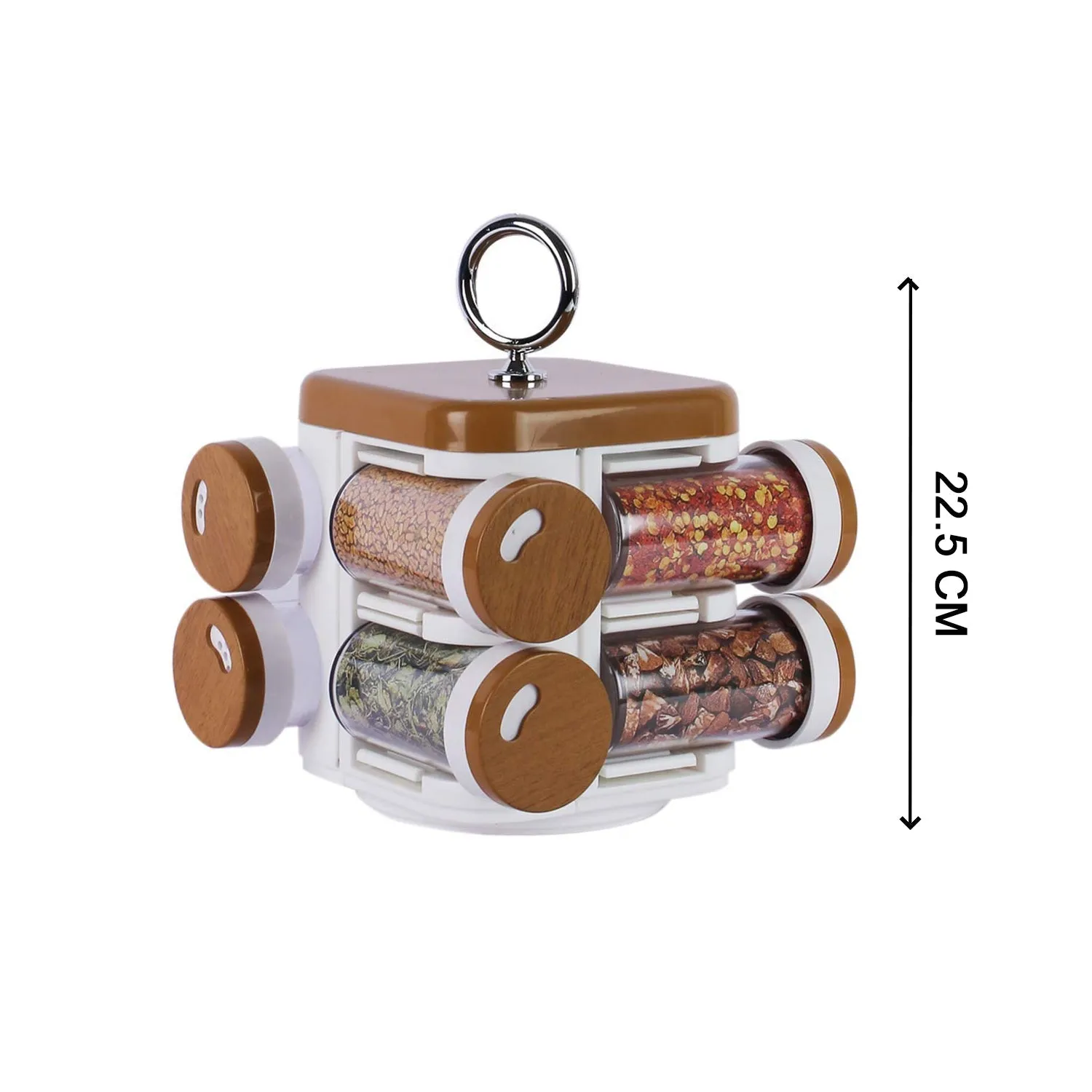 8117 Ganesh Storewell Plastic Spice Rack - Set of 8