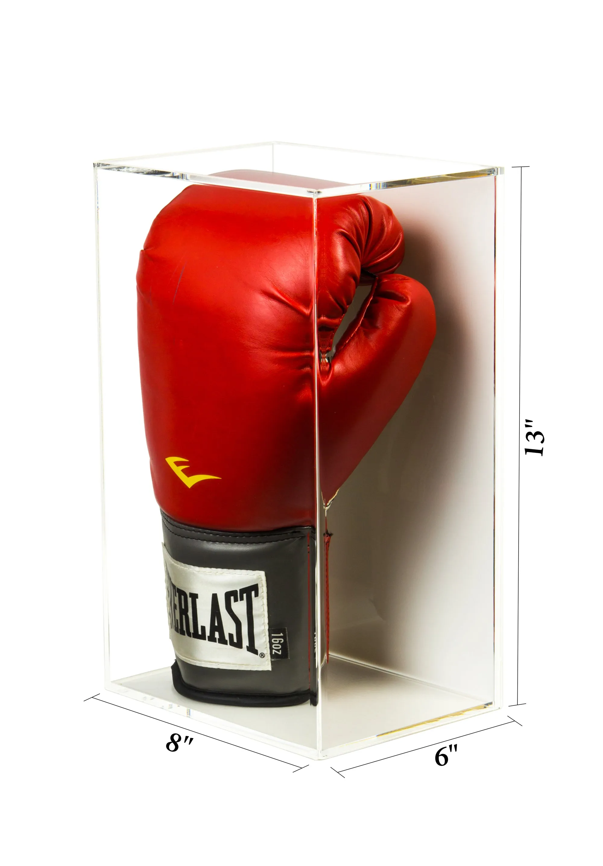 Acrylic Boxing Glove Vertical Display Case with Sliding Back (A044/V17)