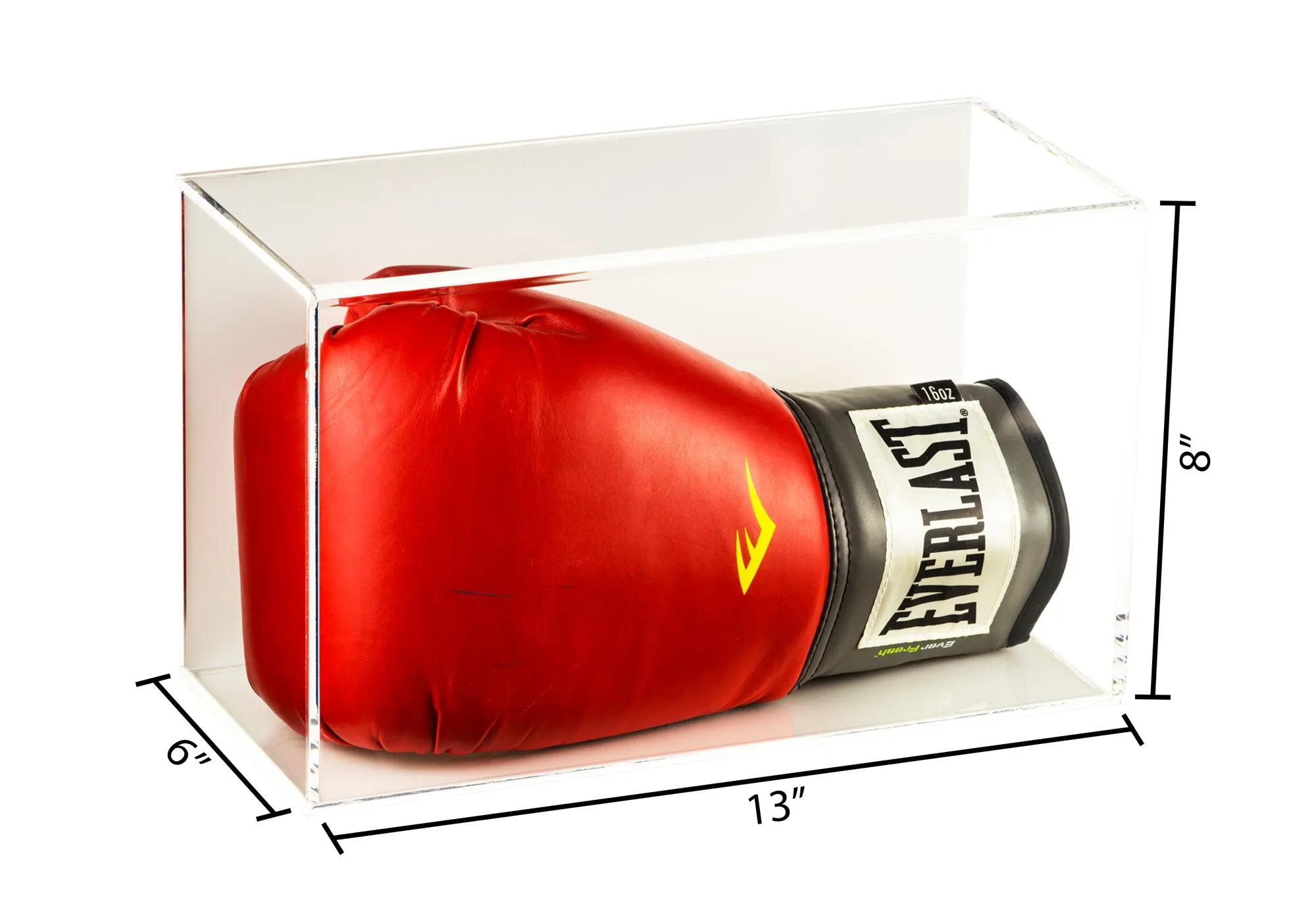 Acrylic Boxing Glove Vertical Display Case with Sliding Back (A044/V17)