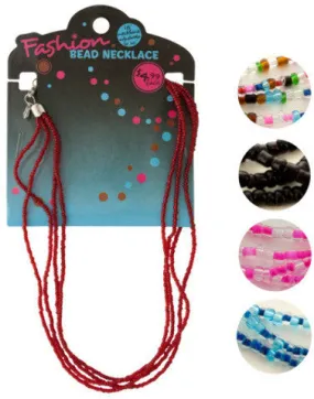 adjustable 3-string seed bead necklace Case of 24