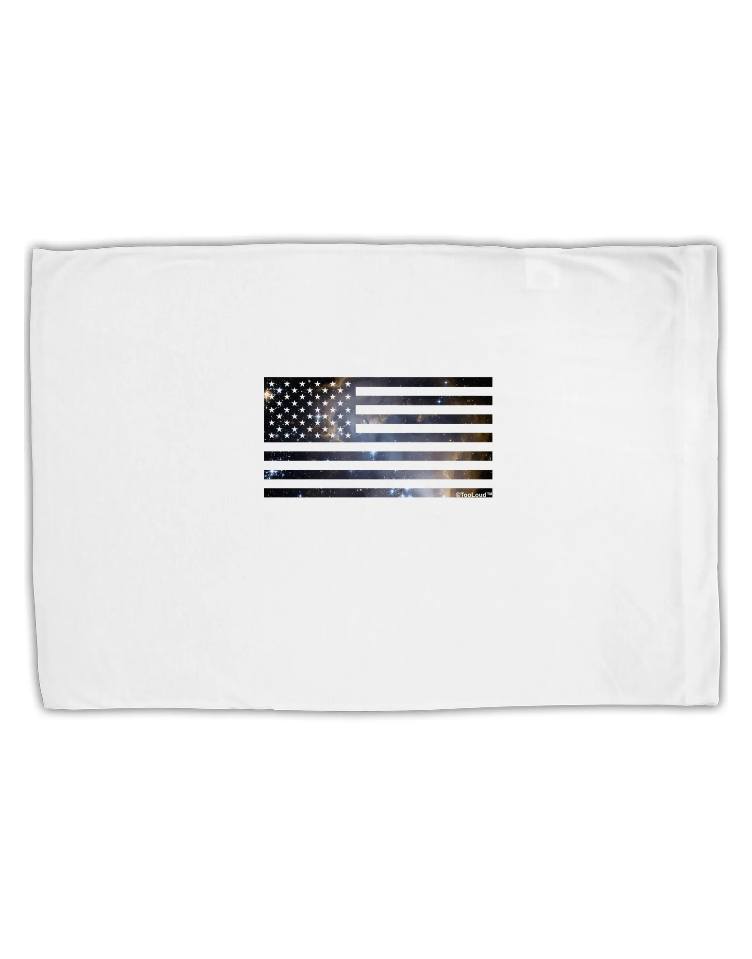 American Flag Galaxy Standard Size Polyester Pillow Case by TooLoud