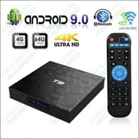 Android Smart Tv Box T9 4gb   64gb Quad Core 4k Ultra Hd 9.0 v