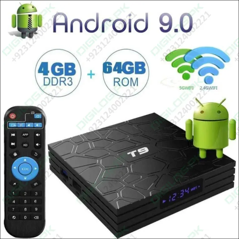 Android Smart Tv Box T9 4gb   64gb Quad Core 4k Ultra Hd 9.0 v