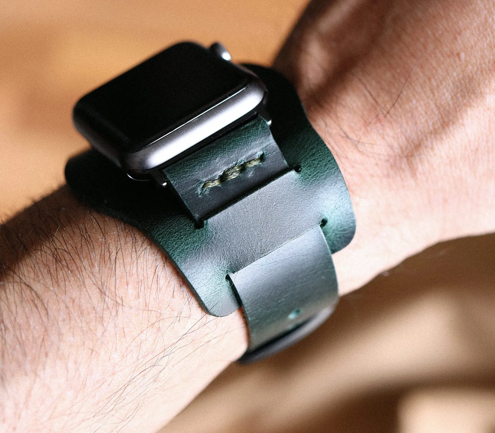 Apple Watch Minimal Bund Strap - Forest Green