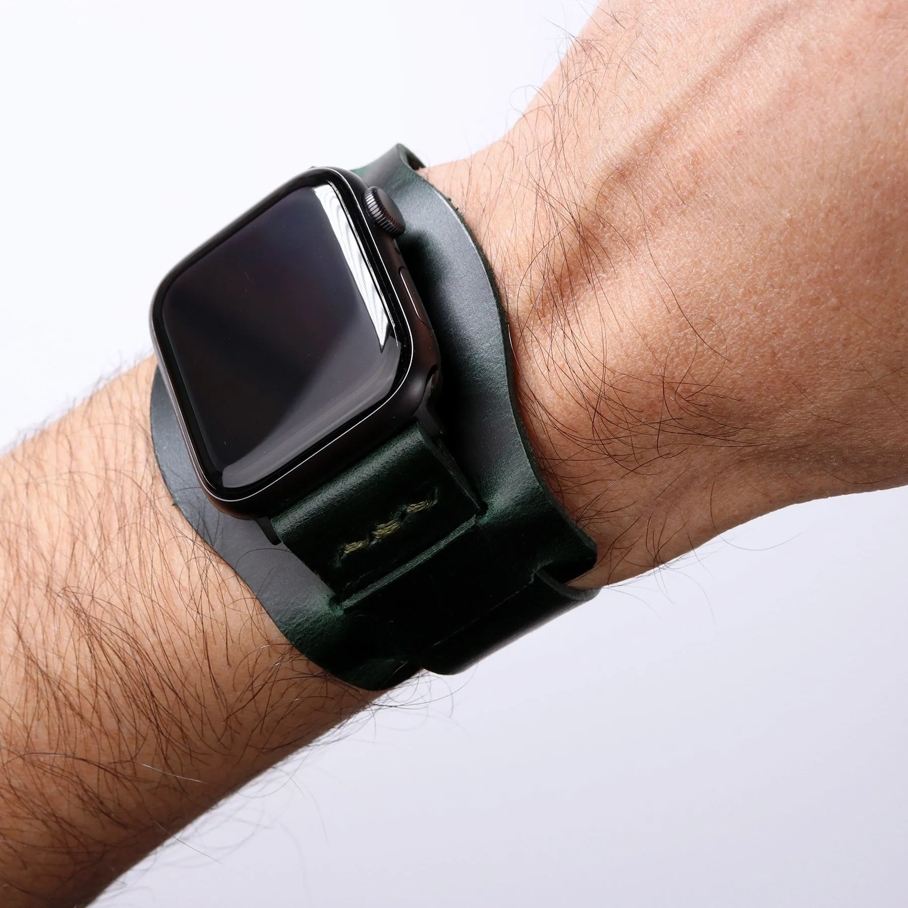 Apple Watch Minimal Bund Strap - Forest Green