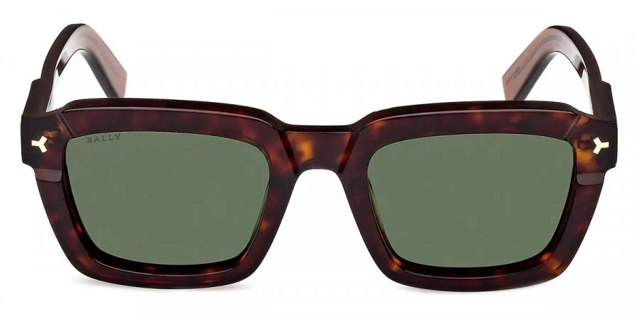 Bally Men's Green Rectangular Sunglasses