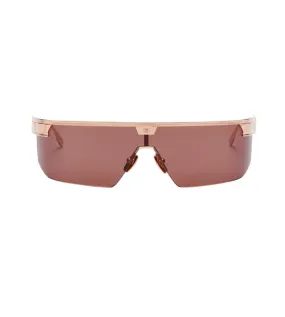 Balmain Unisex Brown Wraparound Sunglasses