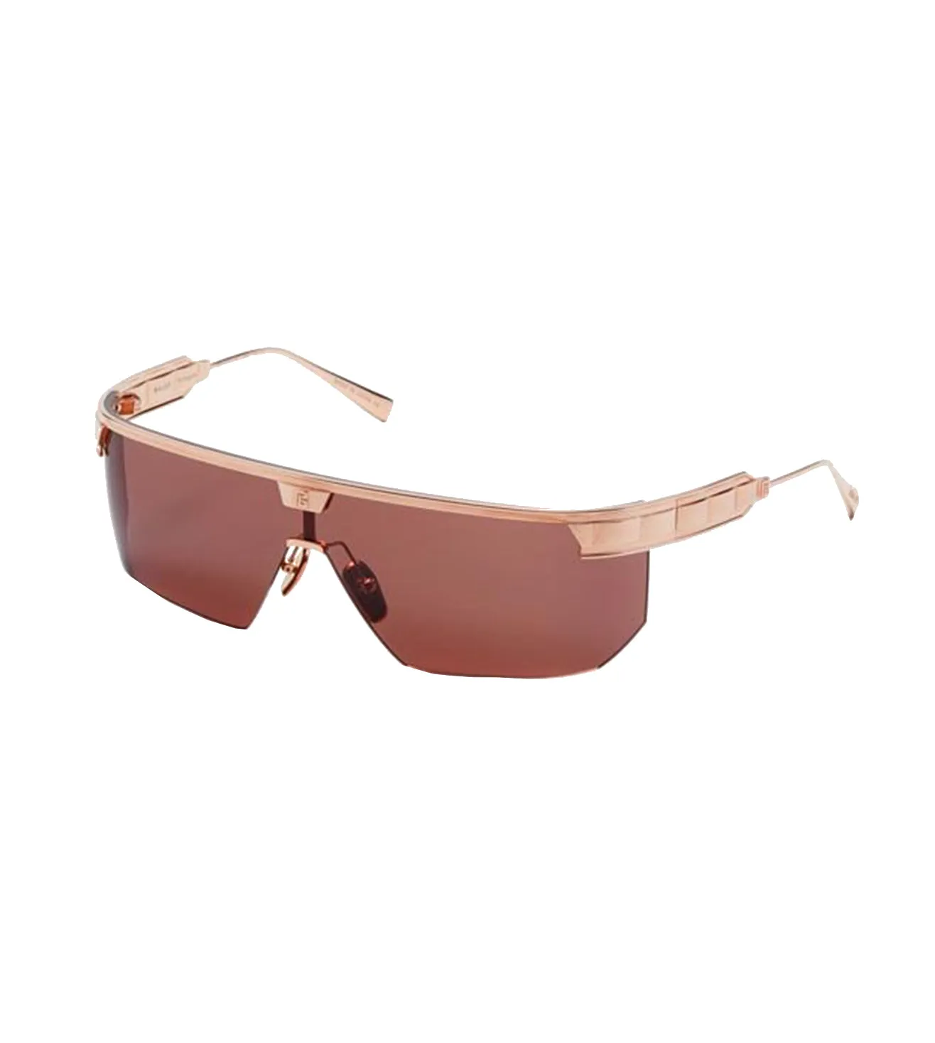 Balmain Unisex Brown Wraparound Sunglasses