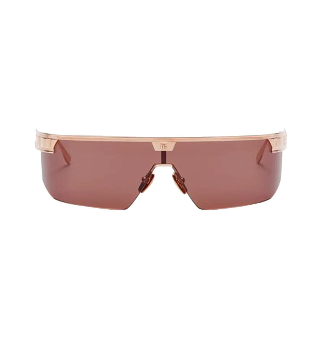 Balmain Unisex Brown Wraparound Sunglasses