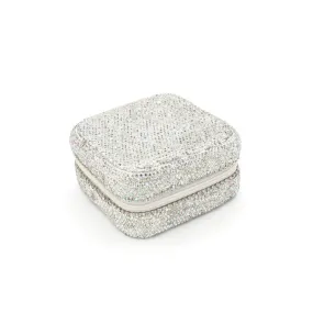 Bari Lynn Small Crystallized Jewelry Box - Clear / AB