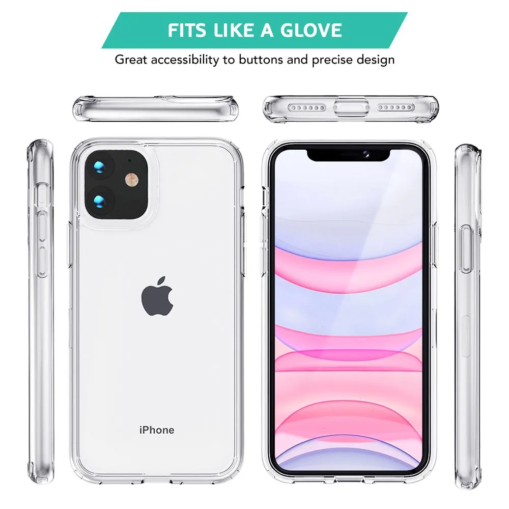 Best Hard Back Case with Clear soft Bumper around Edges for iPhone 11