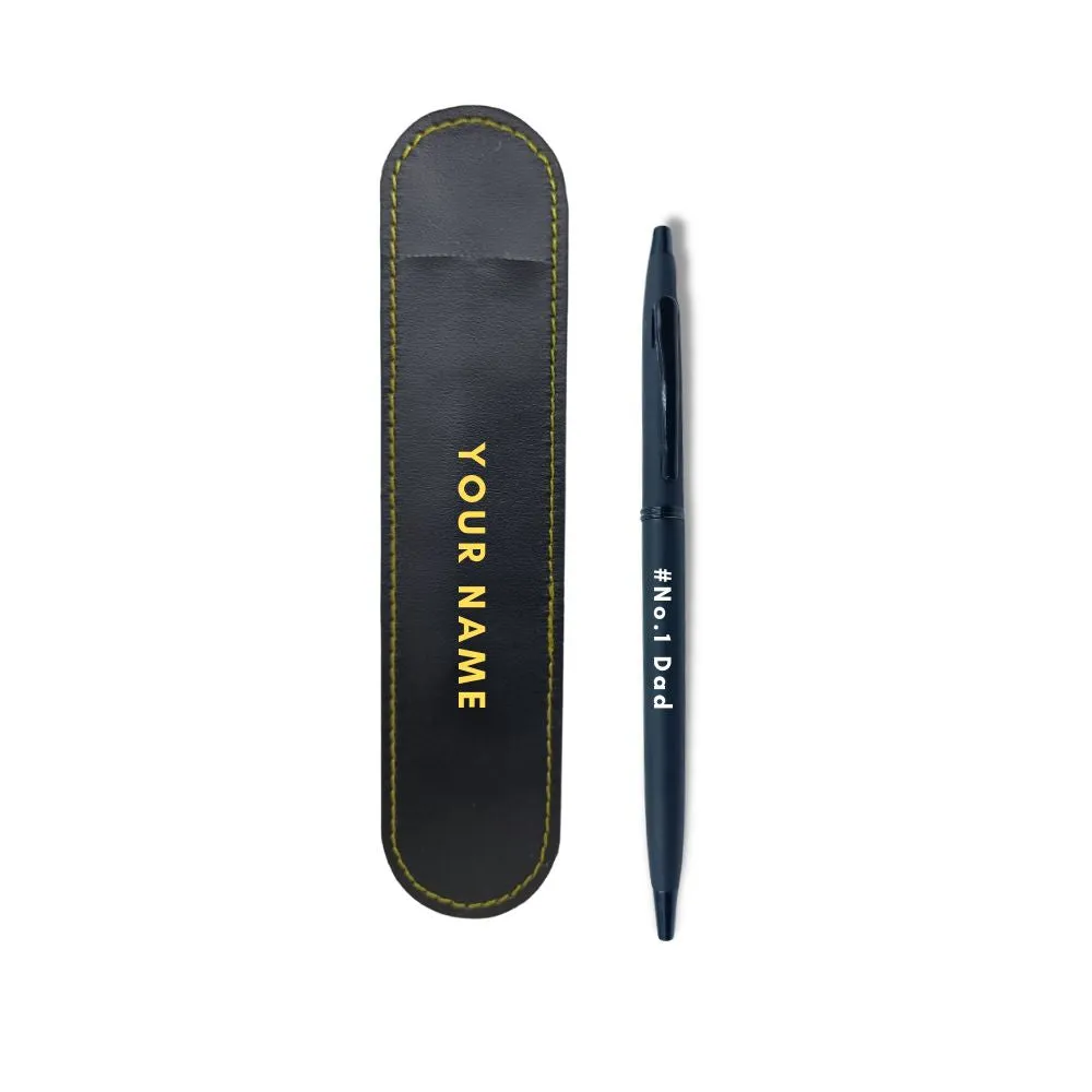 Birthday Gift for Dad Engraved  Pen Father Day (Black) - NO.1 Dad