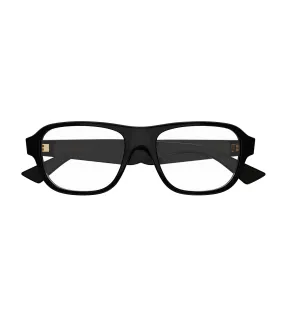 Bottega Veneta Men's Black Rectangular Optical Frame