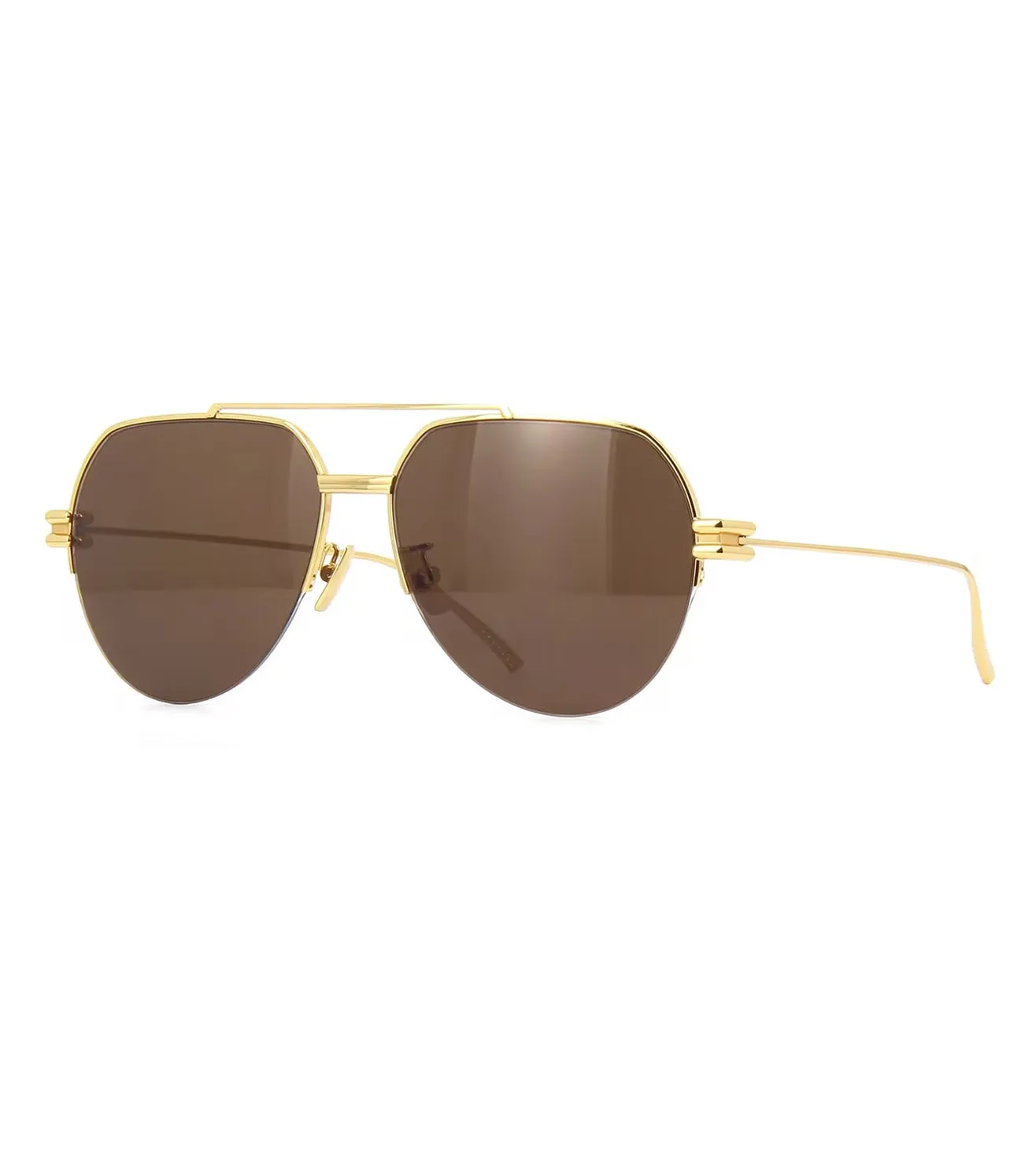 Bottega Veneta Women's Brown Aviator Sunglasses