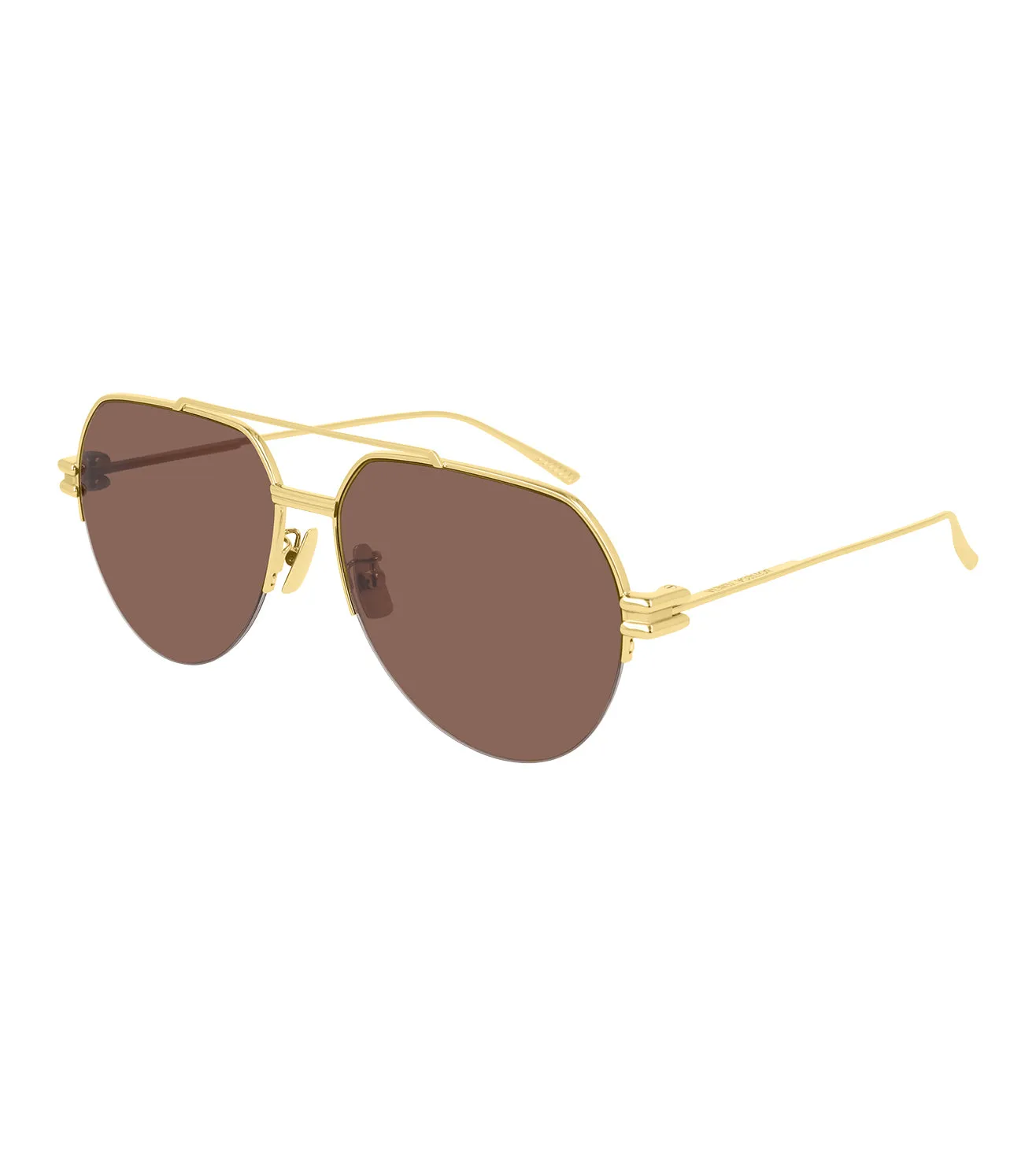 Bottega Veneta Women's Brown Aviator Sunglasses