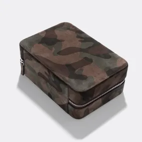 Brown Camo Suede Luxury Leather Watch Box by JPM