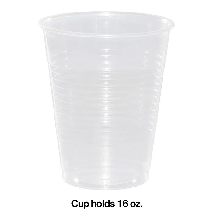 Bulk Clear 16 oz Plastic Cups (240 per Case)