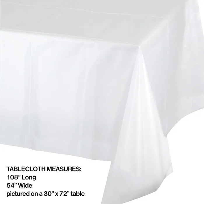 Bulk Clear Plastic Table Covers (12 per Case)