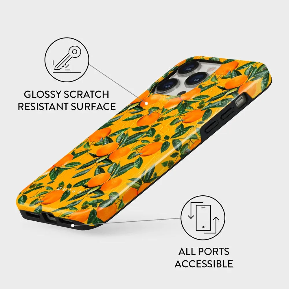 Burga iPhone 14 Pro Tough Fashion Case - Orange Lemonade