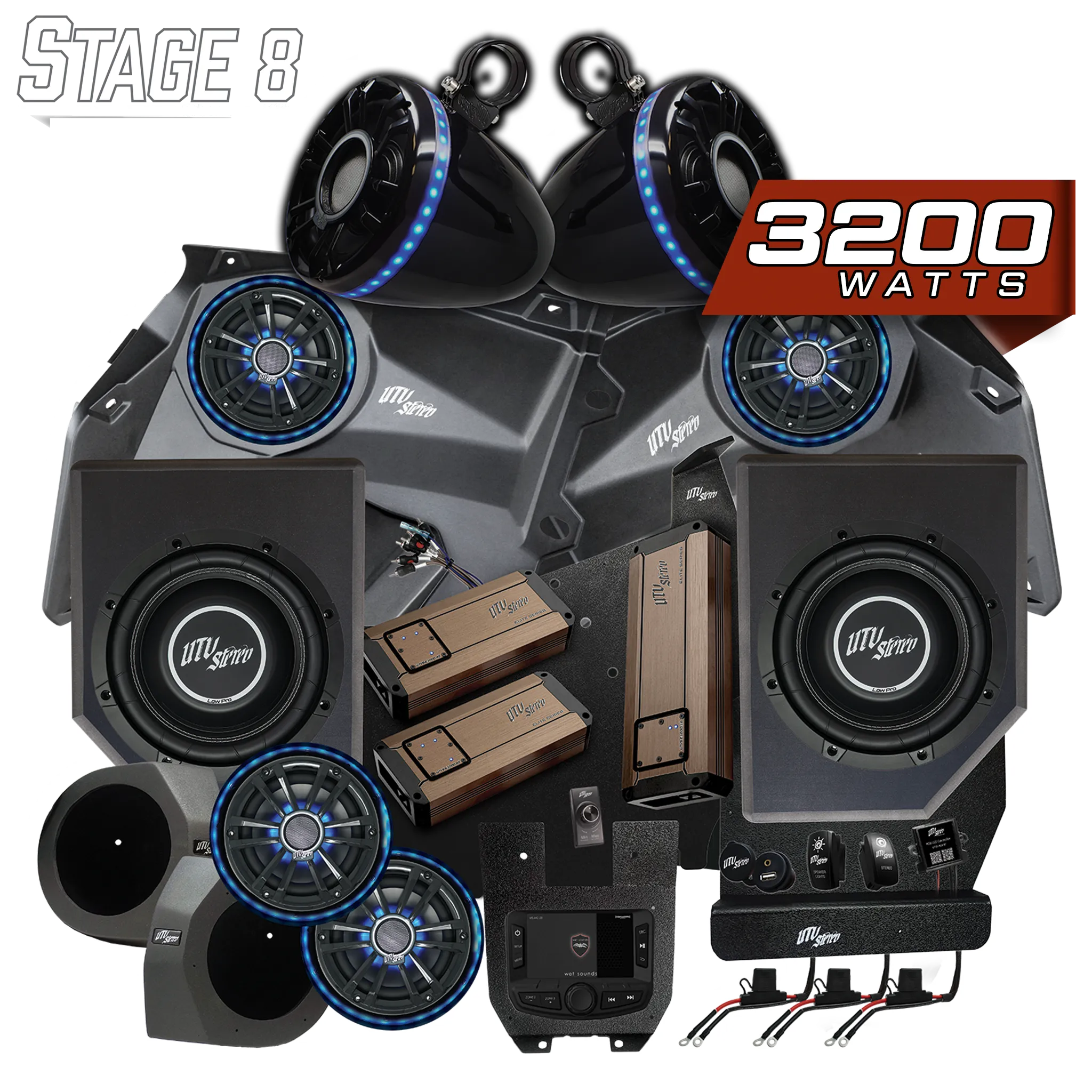 Can-Am® X3 Elite Series Stage 8 Stereo Kit | UTVS-X3-S8-E