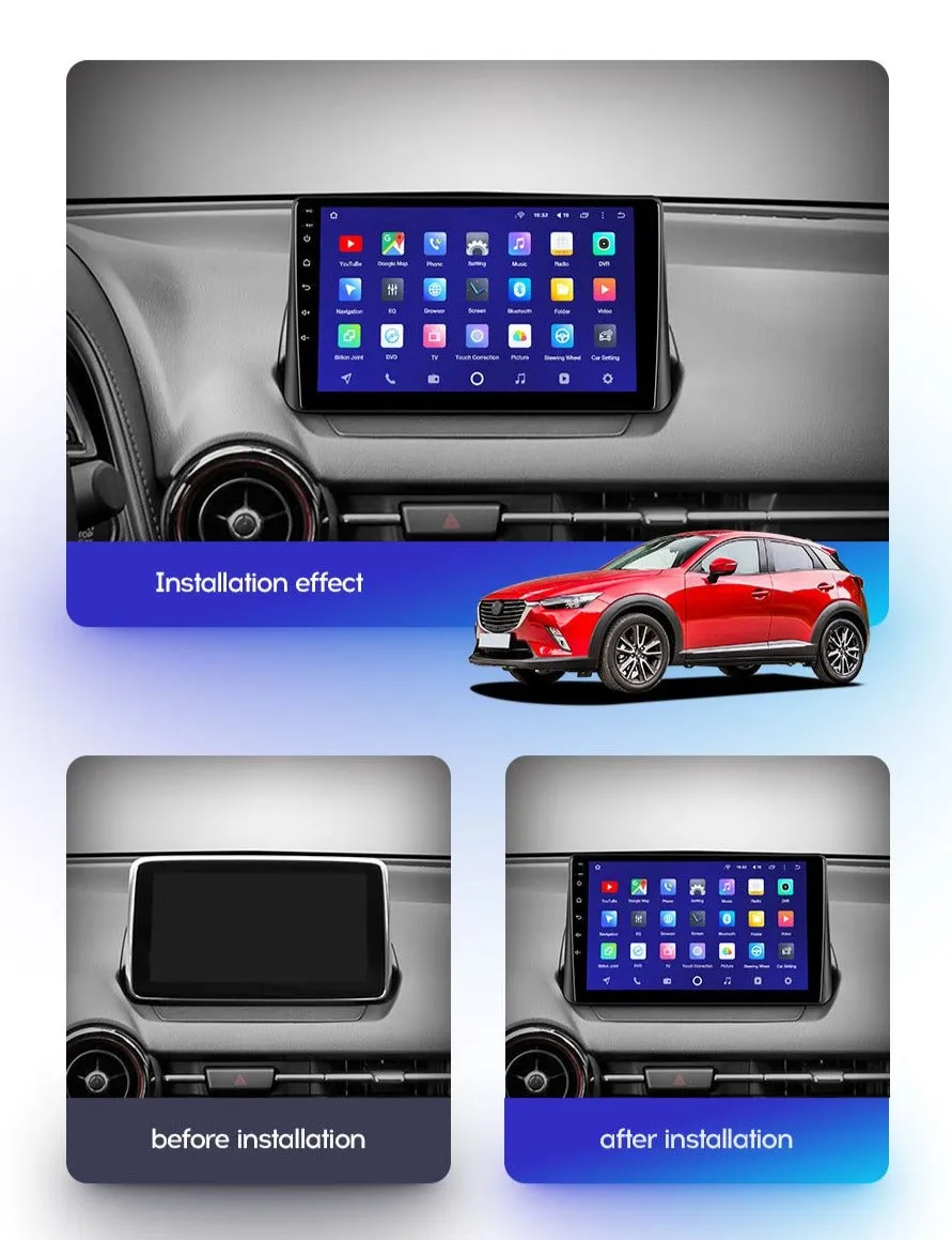 Car Dealz Premium Model 10.2" Android 10.0 For Mazda CX-3 DK 2015 - 2018 In Dash Plus OEM Fascia