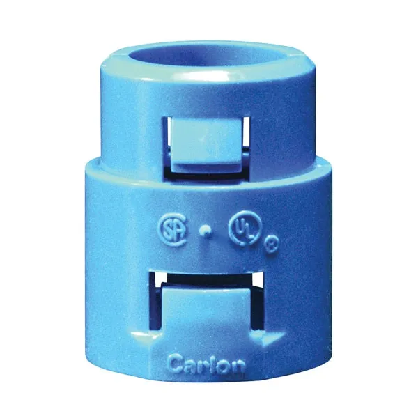 Carlon A253D-CAR Terminal Adapter, 1/2 in, 1.4 in L, PVC, Blue