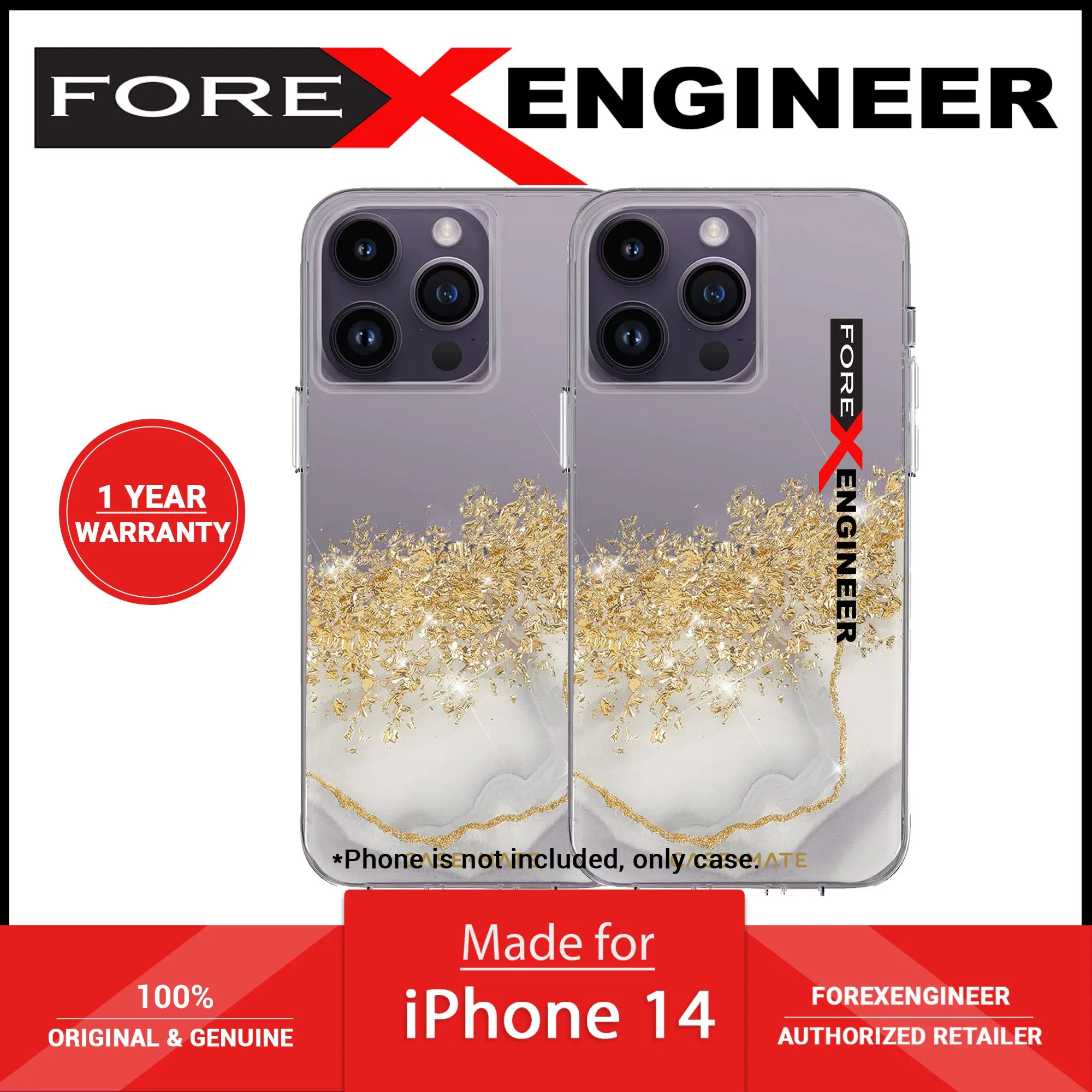 Case Mate Karat Marble for iPhone 14 - Clear (Barcode: 840171719284 )