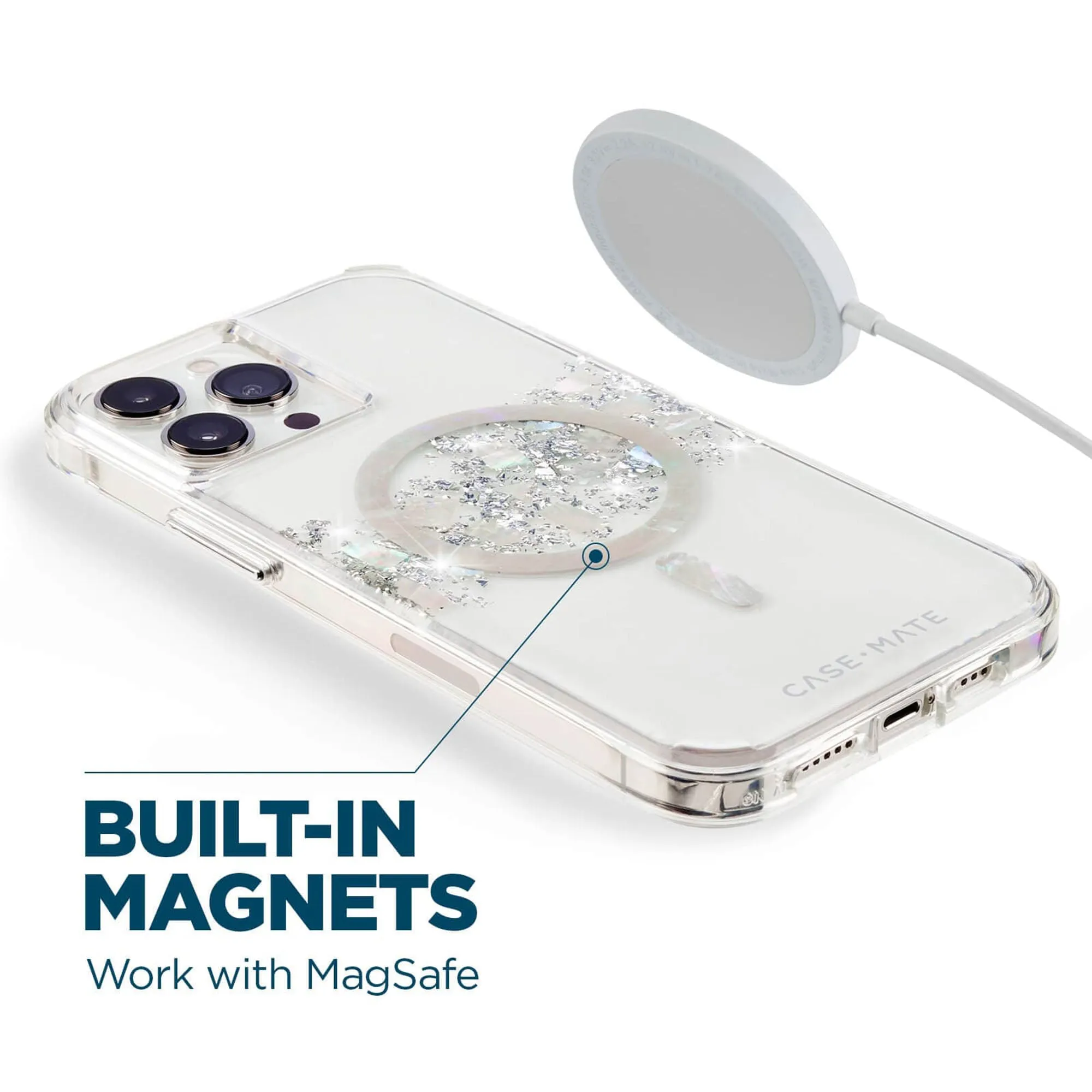 'Case Mate Karat Marble for iPhone 14 Pro Max with Magsafe - Clear (Barcode: 840171718577 )