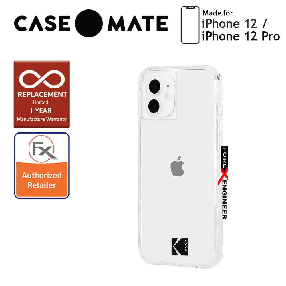 Case Mate KODAK with MicroPel for iPhone 12 - 12 Pro 5G 6.1" - Clear Case with Logo (Barcode : 840171700404)