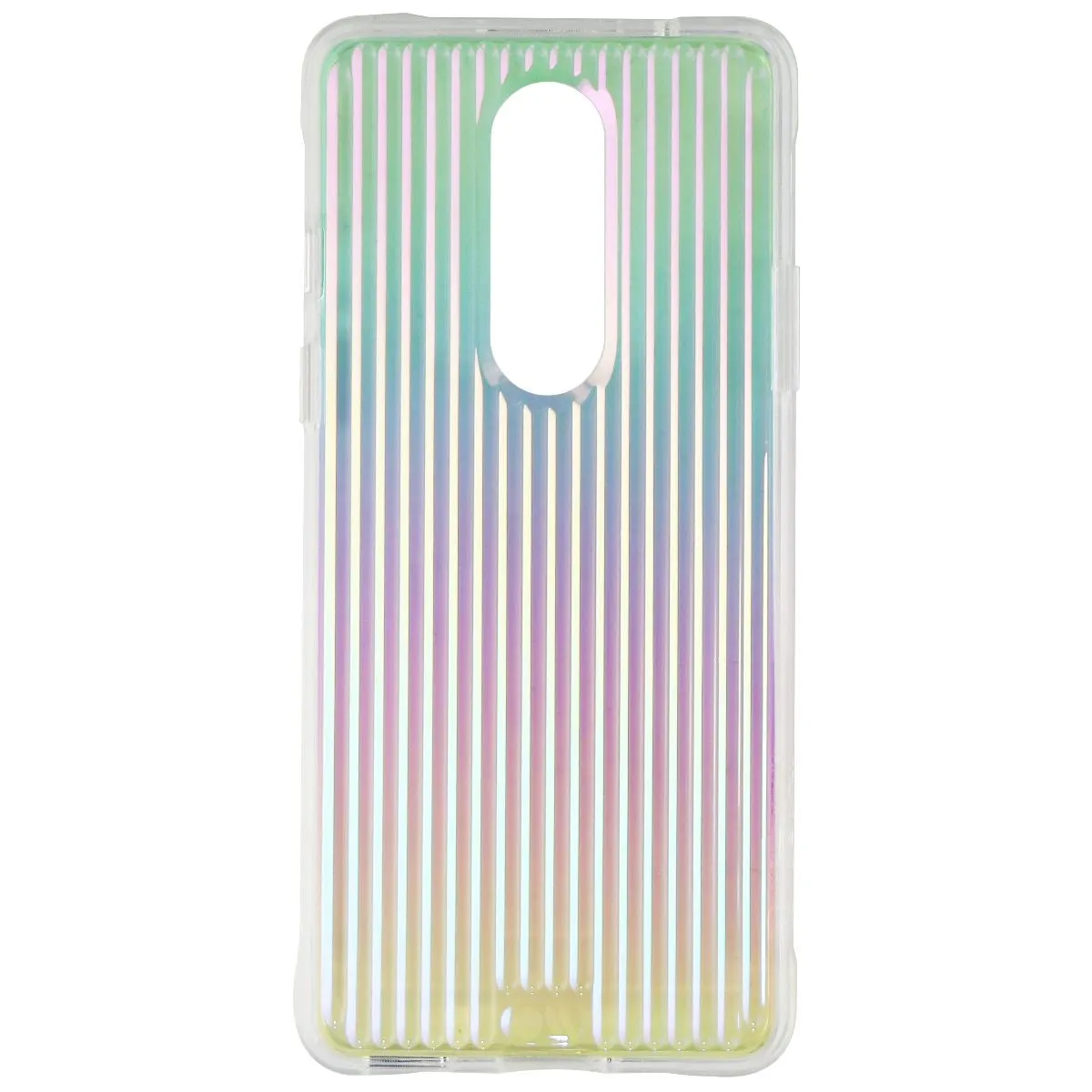 Case-Mate Tough Groove Series Hybrid Case for OnePlus 8 5G - Iridescent/Clear