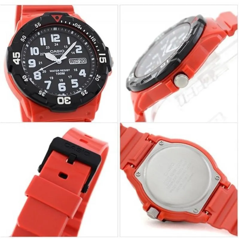 Casio MRW-200HC-4B Red Resin Strap Watch for Men