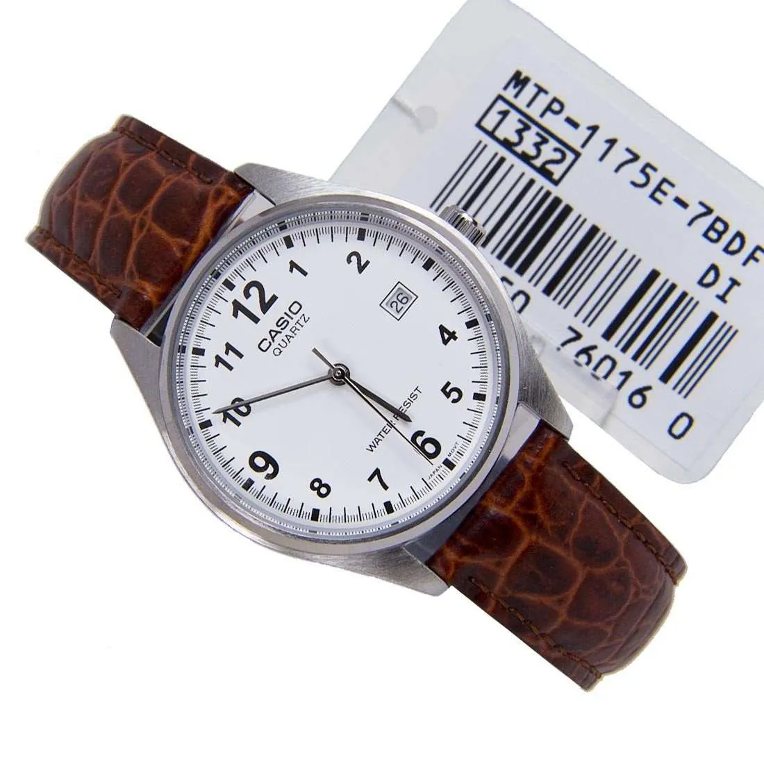 Casio MTP-1175E-7BDF Brown Leather Strap Watch for Men