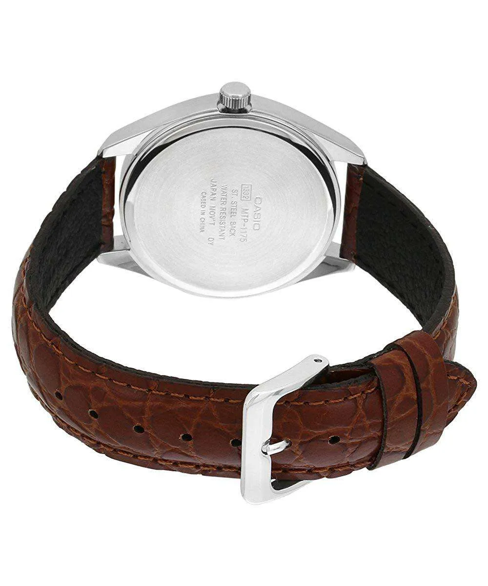 Casio MTP-1175E-7BDF Brown Leather Strap Watch for Men