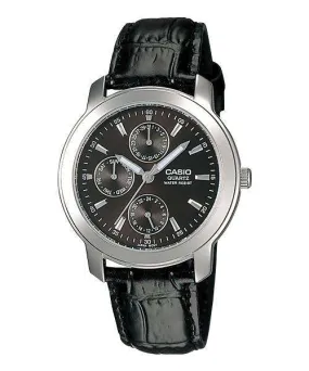 Casio MTP-1192E-1ADF Black Leather Strap Watch for Men