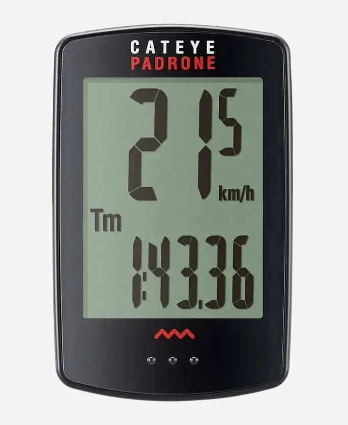 Cateye Padrone Speedometer with Back Light - Black