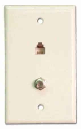 Channel Vision 2009 - Wall Plate with RF and Phone - White